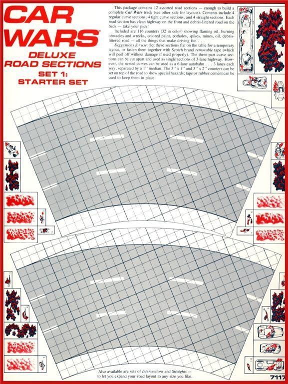 Car Wars Deluxe Road Sections Set 1: Starter Set