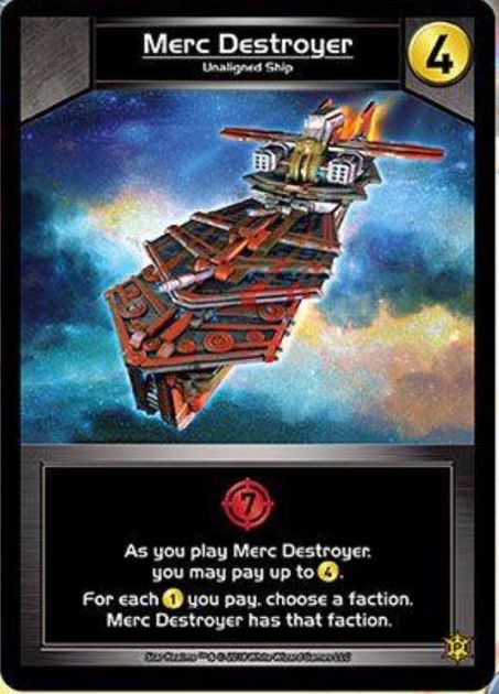 Carte Promo Exclusive "Merc Destroyer" Pour Star Realms - Pax East 2018 / Gen Con - Neuve