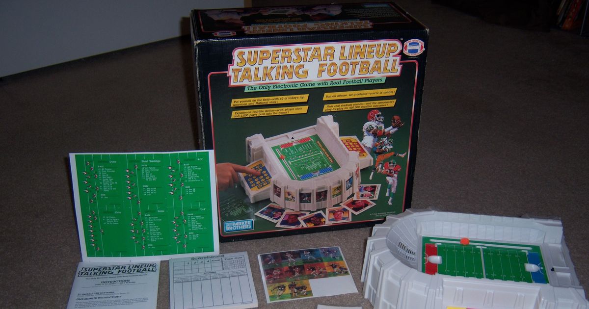 Talking sales football toy