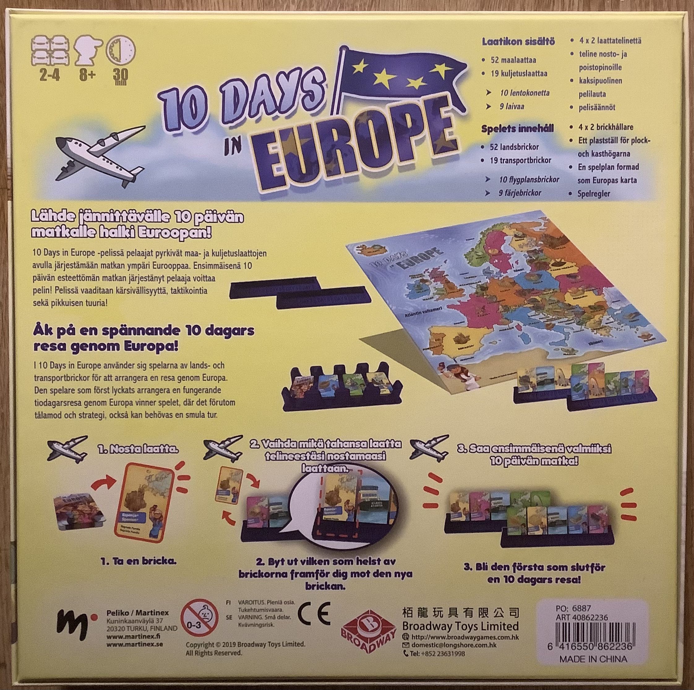 10 Days In Europe Image Boardgamegeek