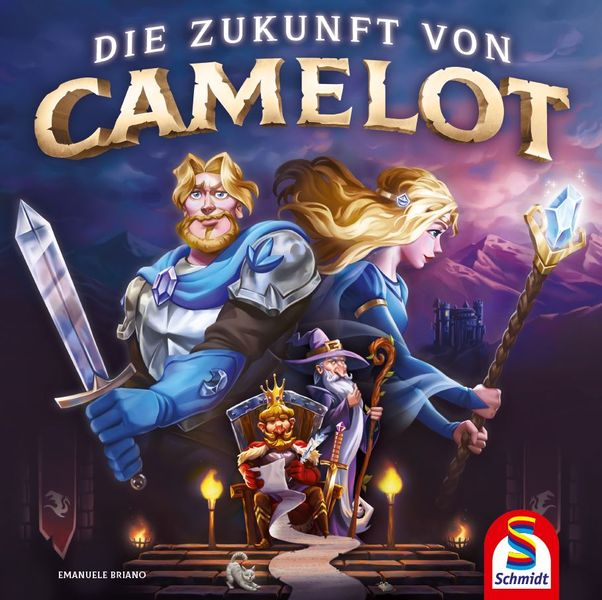 Die Zukunft von Camelot, Schmidt Spiele, 2022 — front cover (image provided by the publisher)