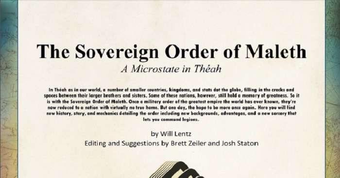 The Sovereign Order of Maleth: A Microstate in Théah | RPG Item | RPGGeek