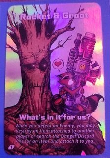 UNO Ultimate: Rocket & Groot – What's in it for us? Ultra Rare Foil Chase Card