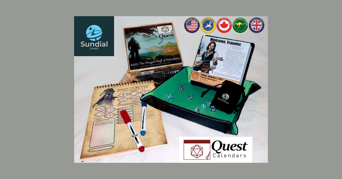 Kickstarter 2022 Quest Calendar Juegos Roll & Write VideoGameGeek