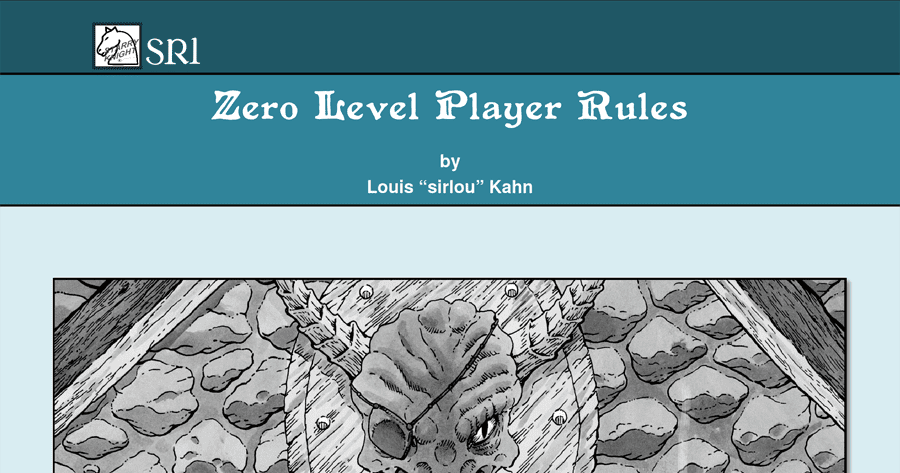 SR1: Zero Level Player Rules | RPG Item | RPGGeek