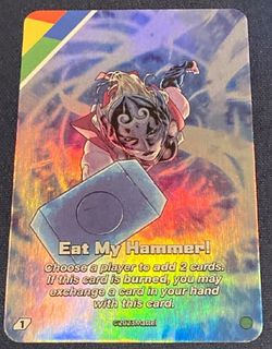 UNO Ultimate: Mighty Thor – Eat My Hammer! Foil Chase Card