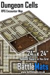 RPG Item: Dungeon Cells 24" x 24" RPG Encounter Map