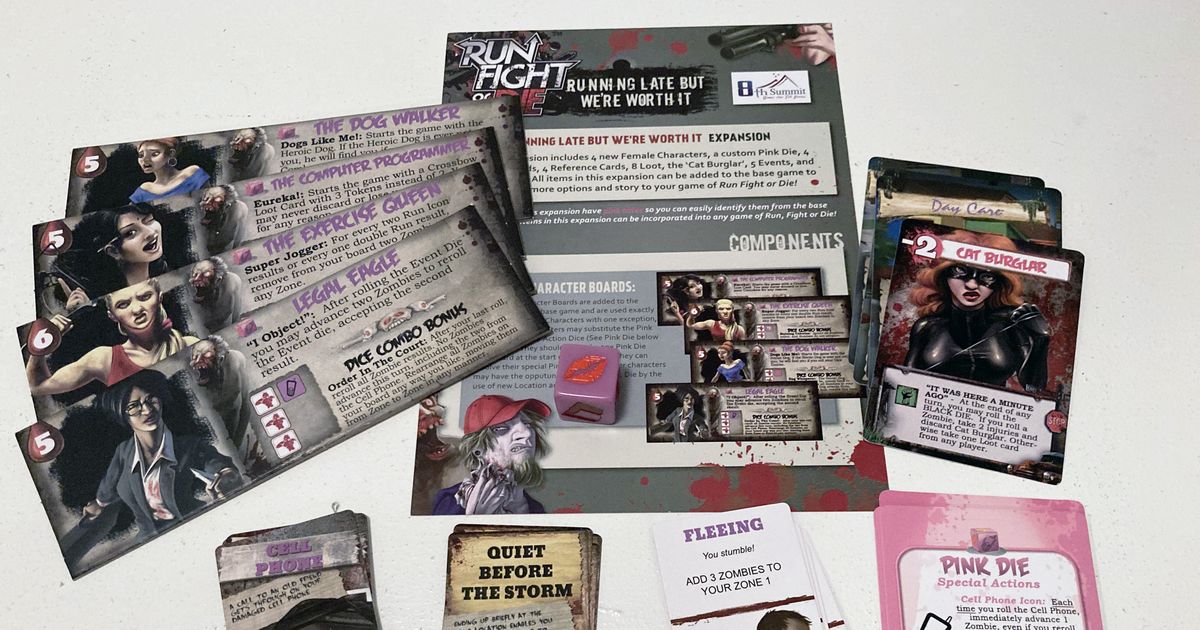 Run Fight or Die : Running Late But We #39 re Worth It Expansion Board