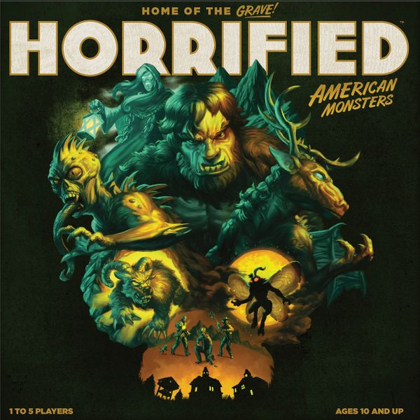 Horrified: American Monsters, Ravensburger, 2021 — front cover (image provided by the publisher)