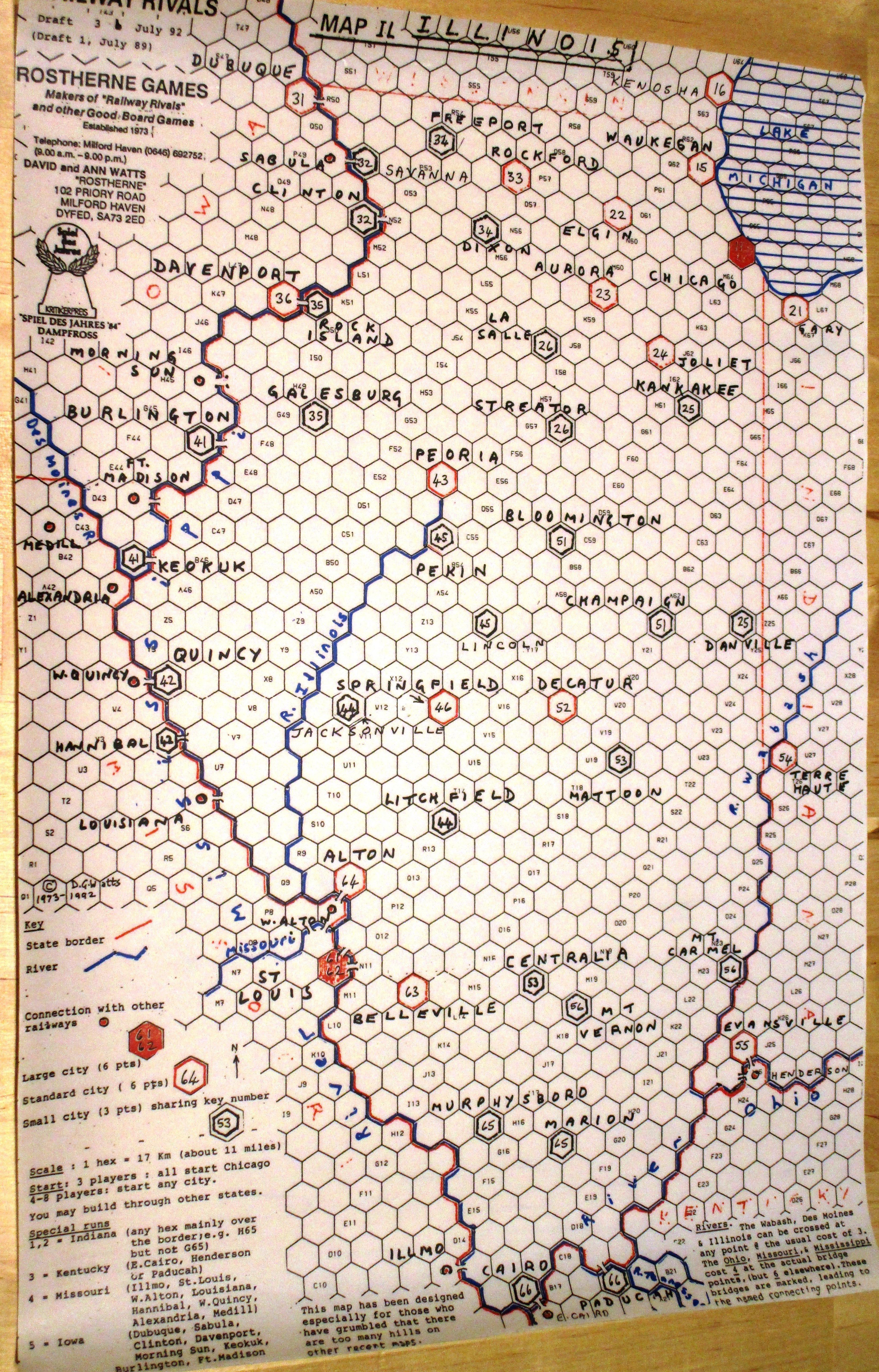 Railway Rivals Map IL: Illinois