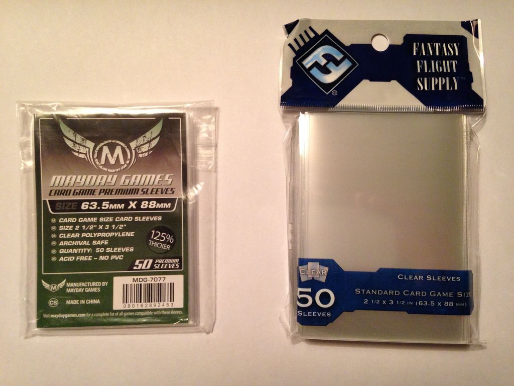 Mayday Premium VS FFG Supply sleeves | BoardGameGeek