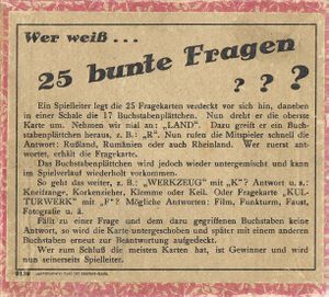 Wer weiß ... 25 bunte Fragen?