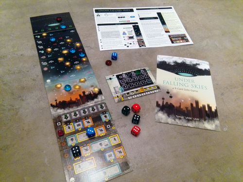 Board Game: Under Falling Skies: A 9-Card Print-and-Play Game