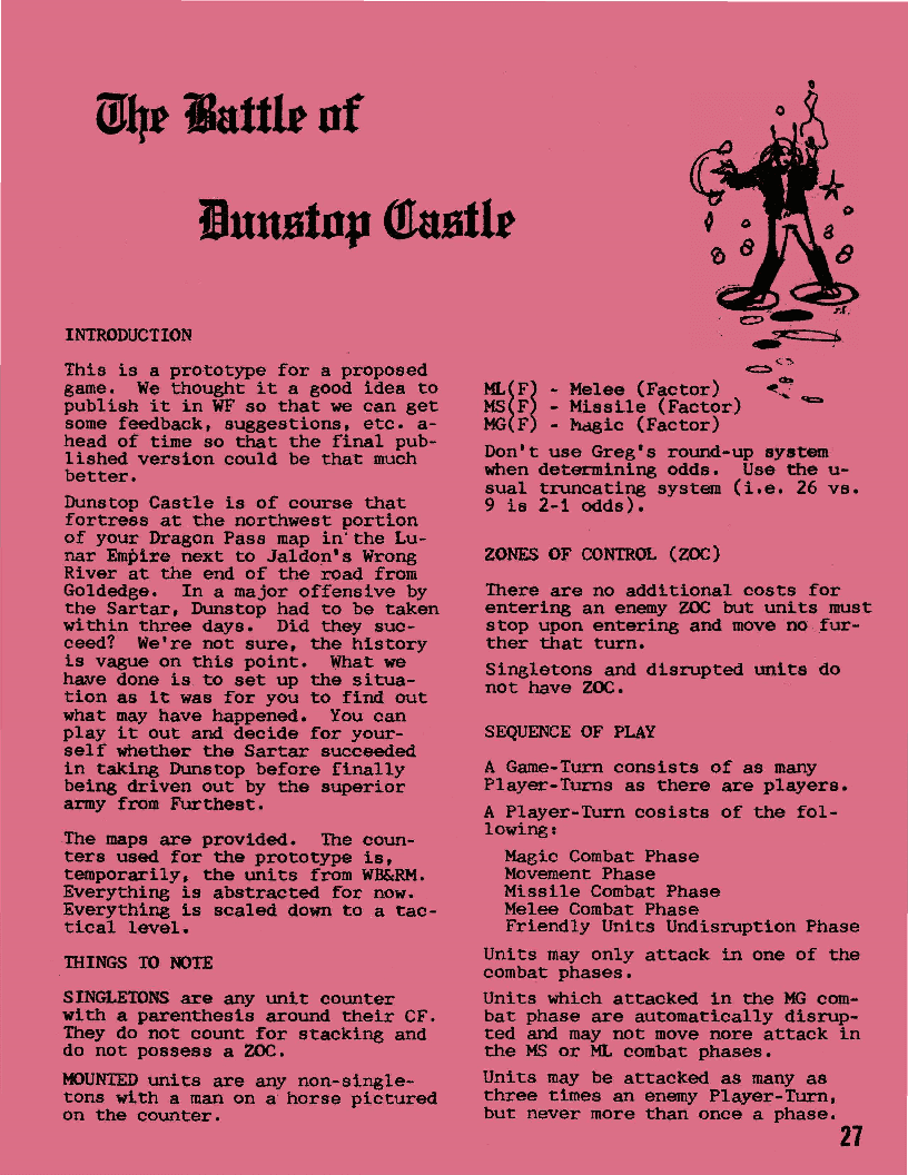 The Battle of Dunstop Castle