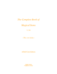 RPG Item: The Complete Book of Magical Items