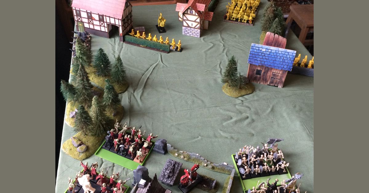 Warmaster 28mm Vampire Counts versus The Empire Miniature Games