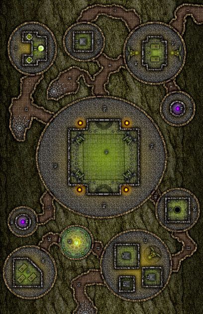 VTT Map Set 225: Underworld Mega-Dungeon #8 | RPG Item | RPGGeek