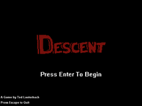 Video Game: Descent (Platformer)