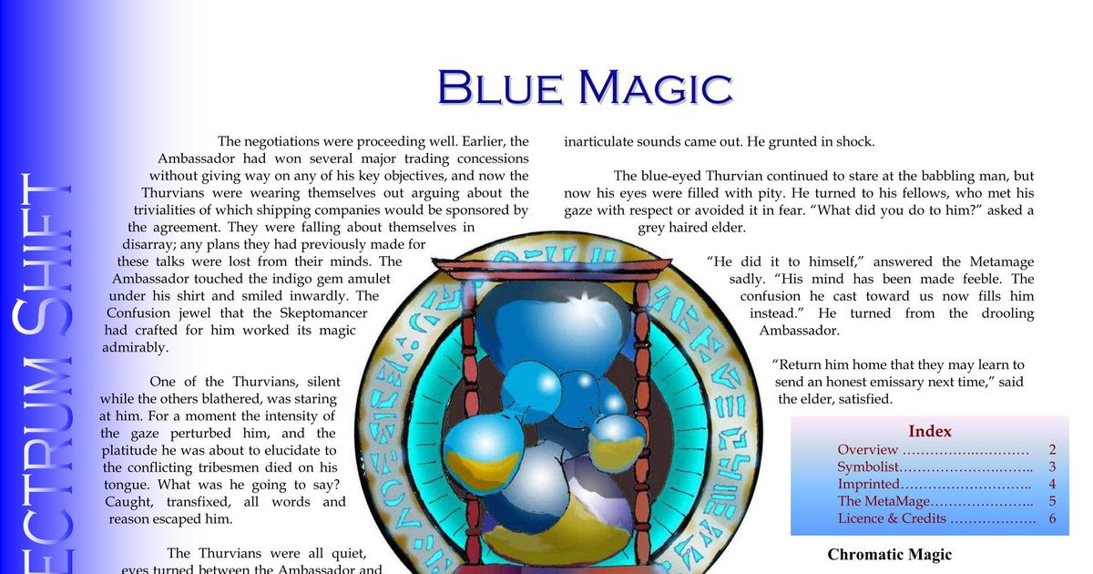 Colours of Magic: Blue Magic (5E) | RPG Item | RPGGeek