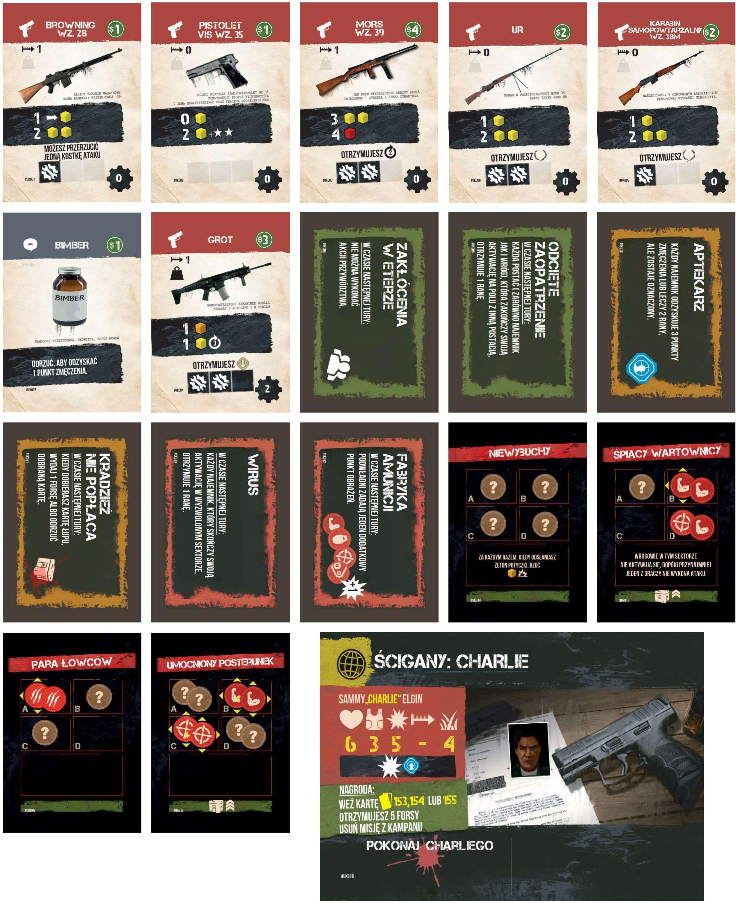 Jagged Alliance: Gra Planszowa – wspieram.to promo cards