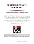 RPG Item: Further Legions: Bugbears