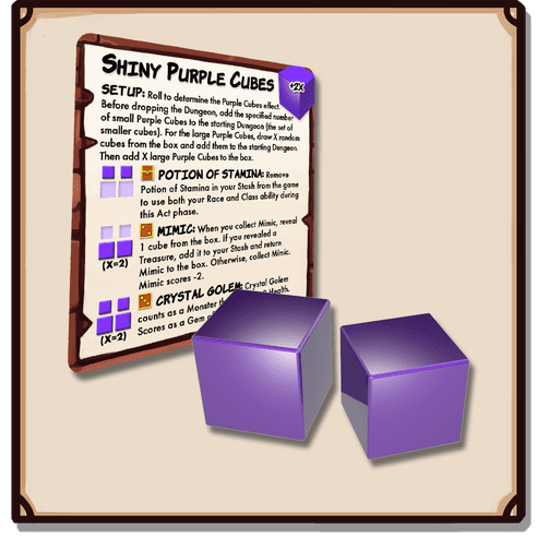 Dungeon Drop: Mysterious Shiny Purple Cubes Mini-Expansion
