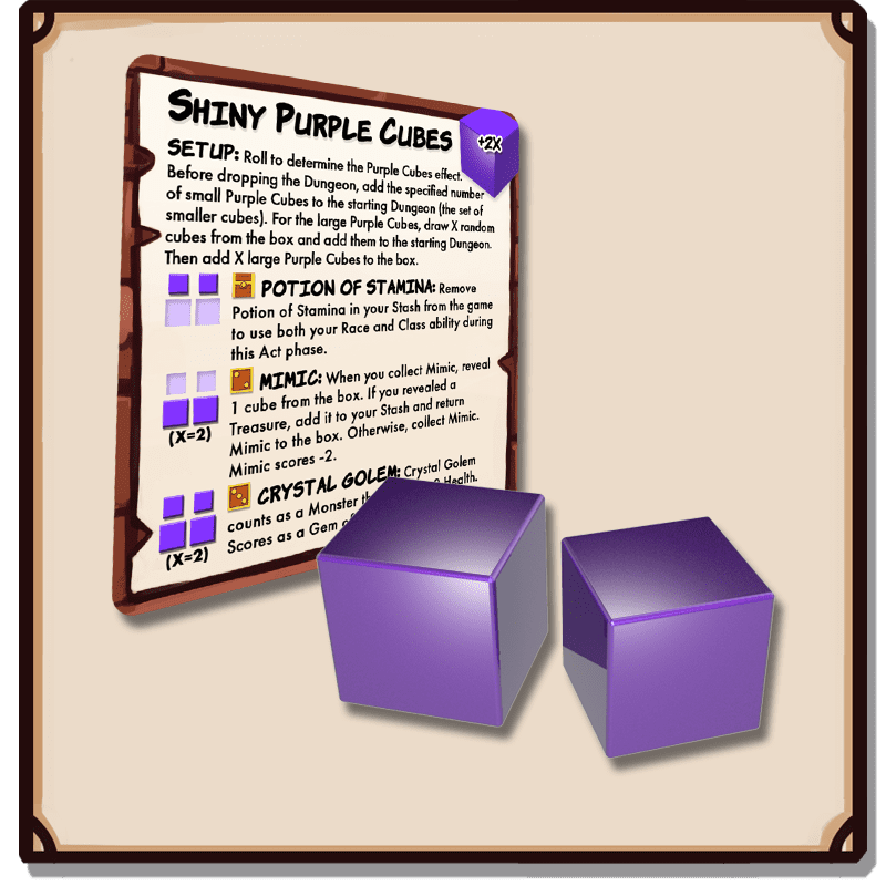 Dungeon Drop: Mysterious Shiny Purple Cubes Mini-Expansion