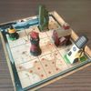 several landmark buildings on a capital city mat