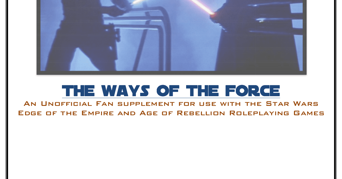 The ways of the force rpg item rpggeek