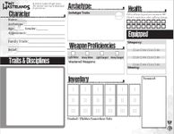 RPG Item: Tiny Wastelands: Character Sheet, Vehicle Sheet, Enclave Sheet