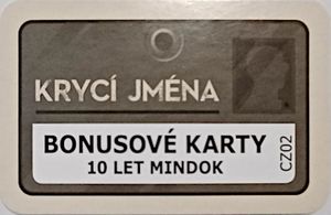 Krycí jména: Bonusové karty – 10 let MINDOK