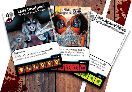 Marvel Dice Masters: Deadpool Family Values Promo Cards