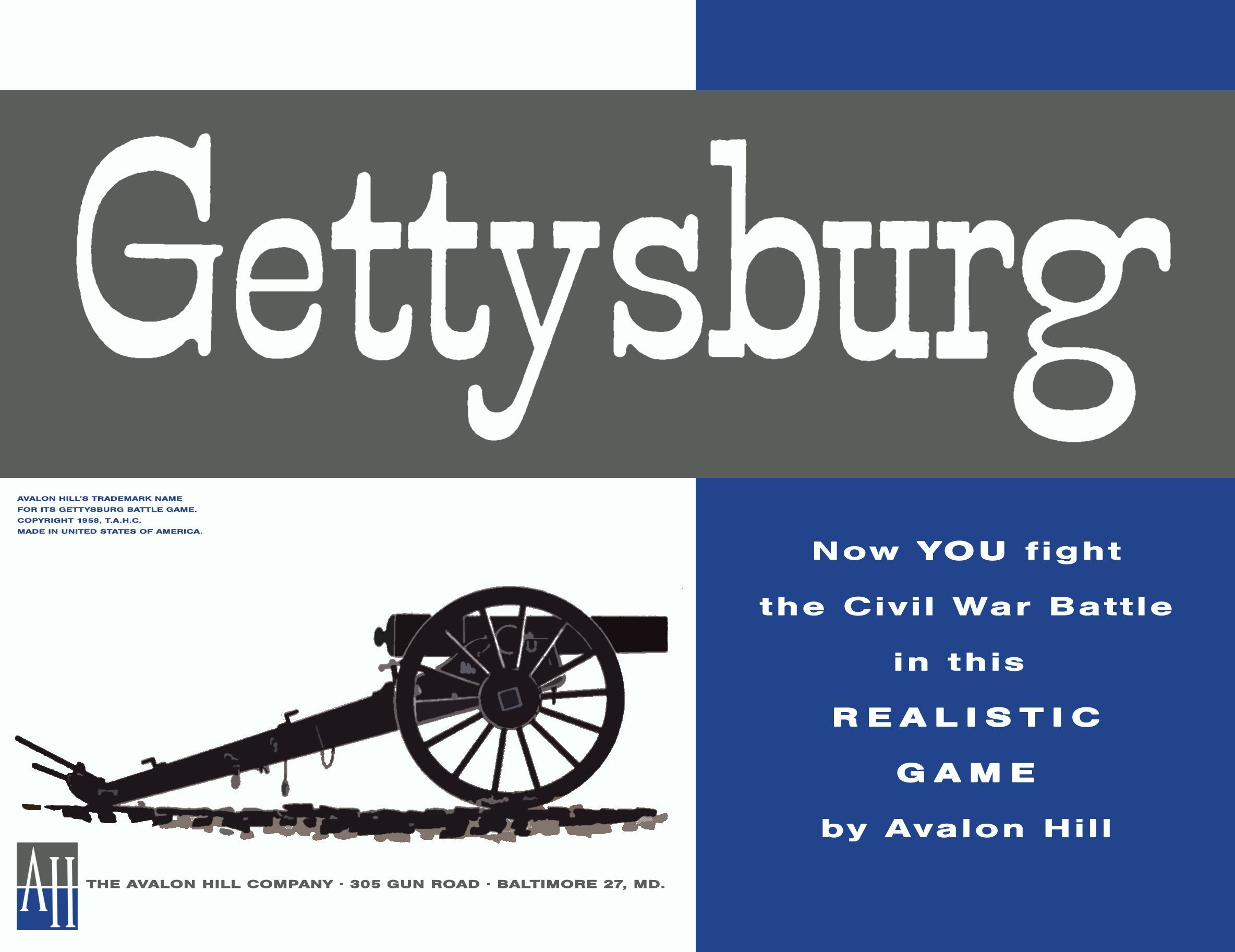 Boîte du jeu Gettysburg