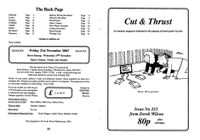 Issue: Cut & Thrust (Issue 223 - Oct 2003)