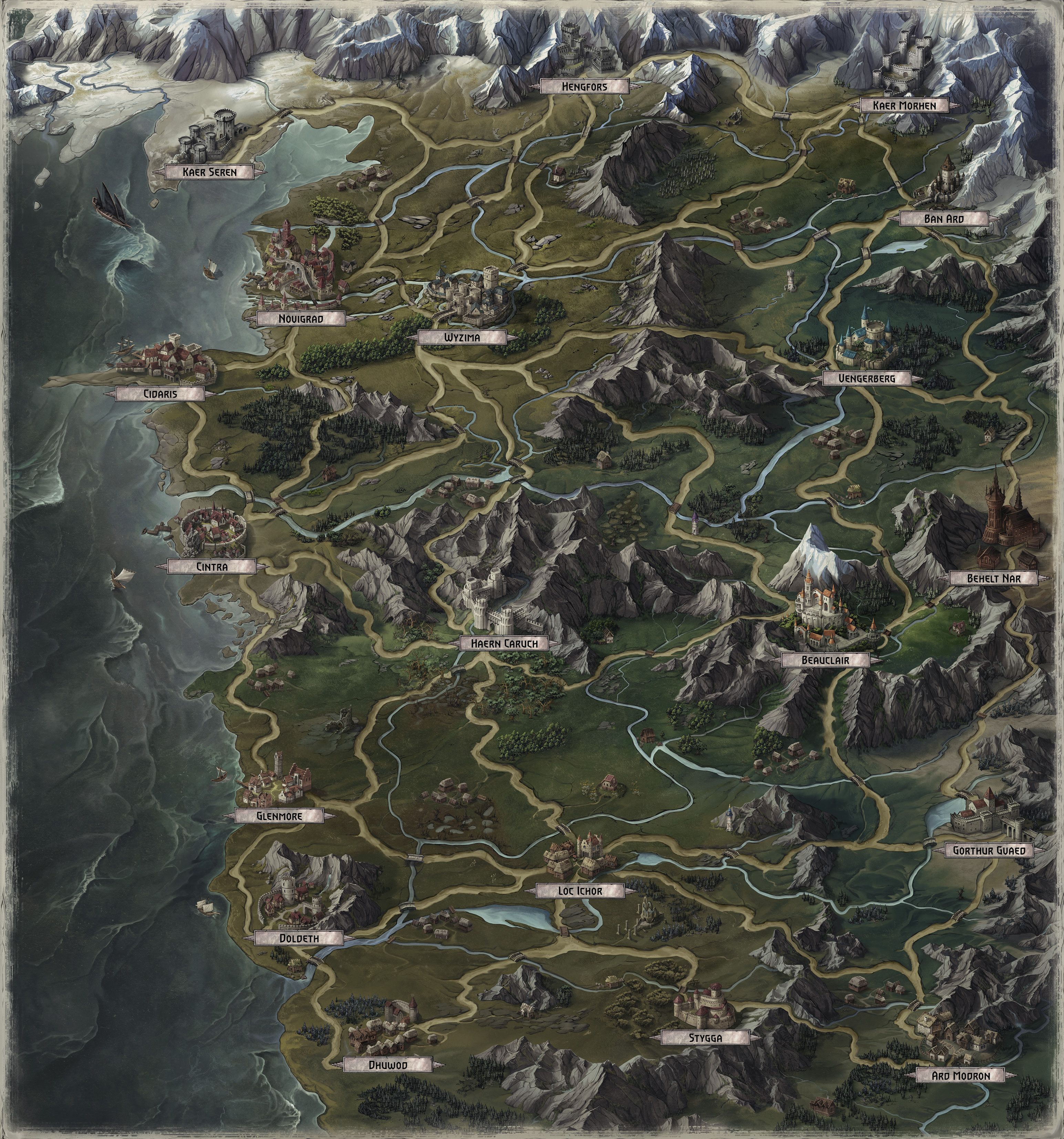 Witcher World Map