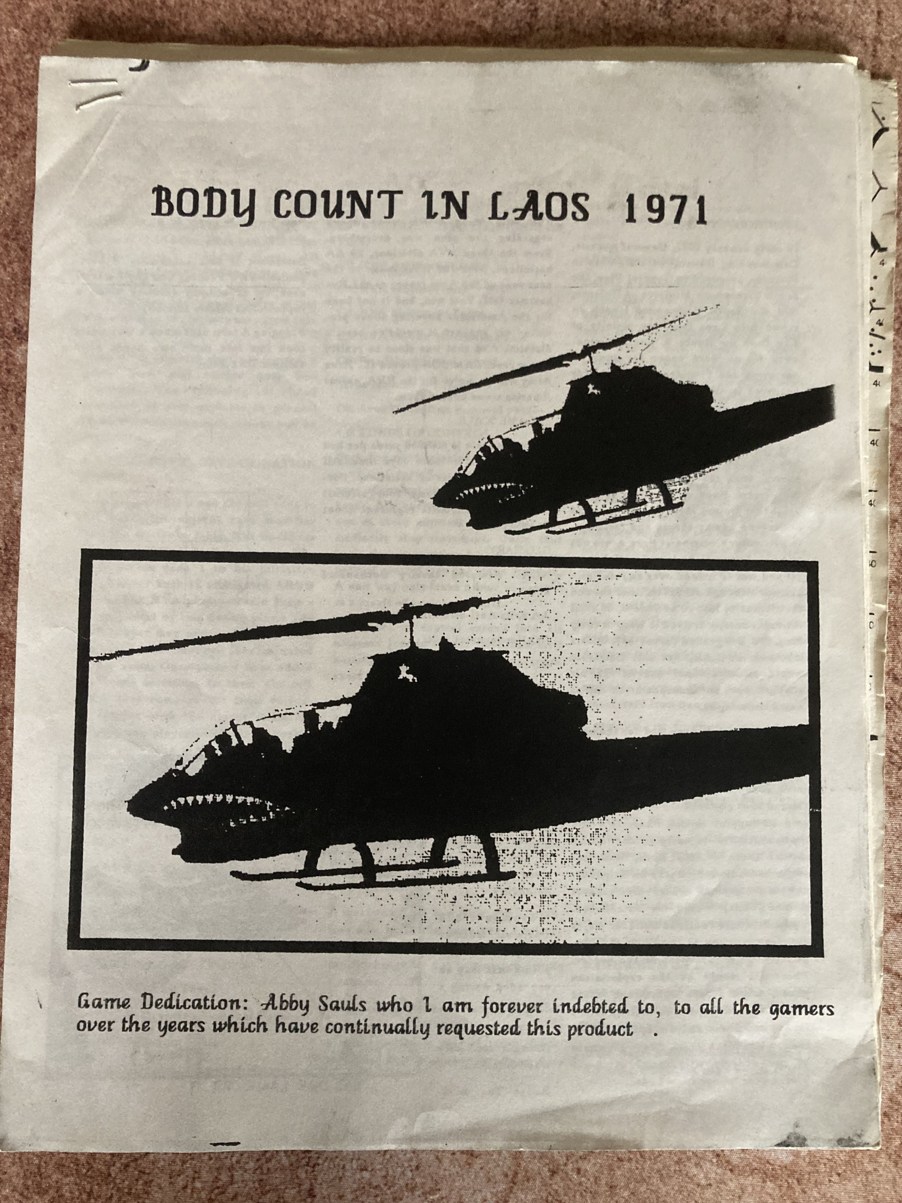 Body Count in Laos, 1971