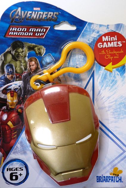 Briarpatch Marvel The Avengers Iron Man Armor Up Mini Games With Backpack Clip 