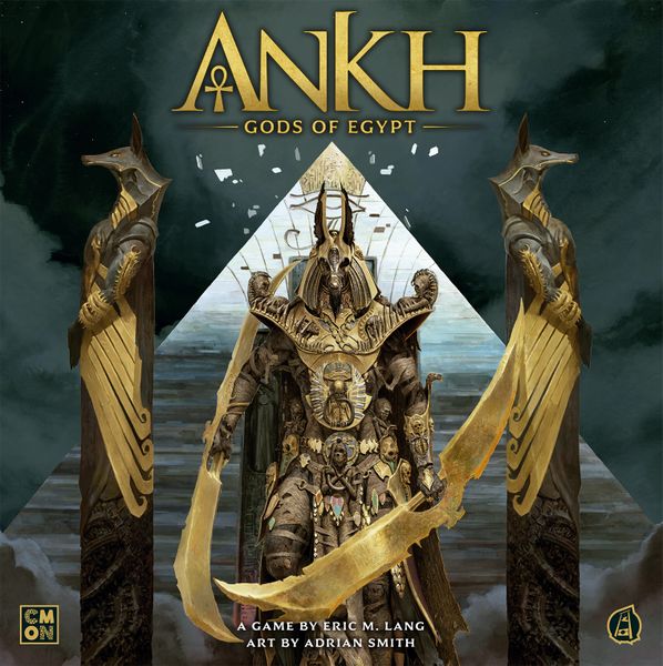 Ankh: Gods of Egypt, CMON Limited, 2021 — front cover (image provided by the publisher)
