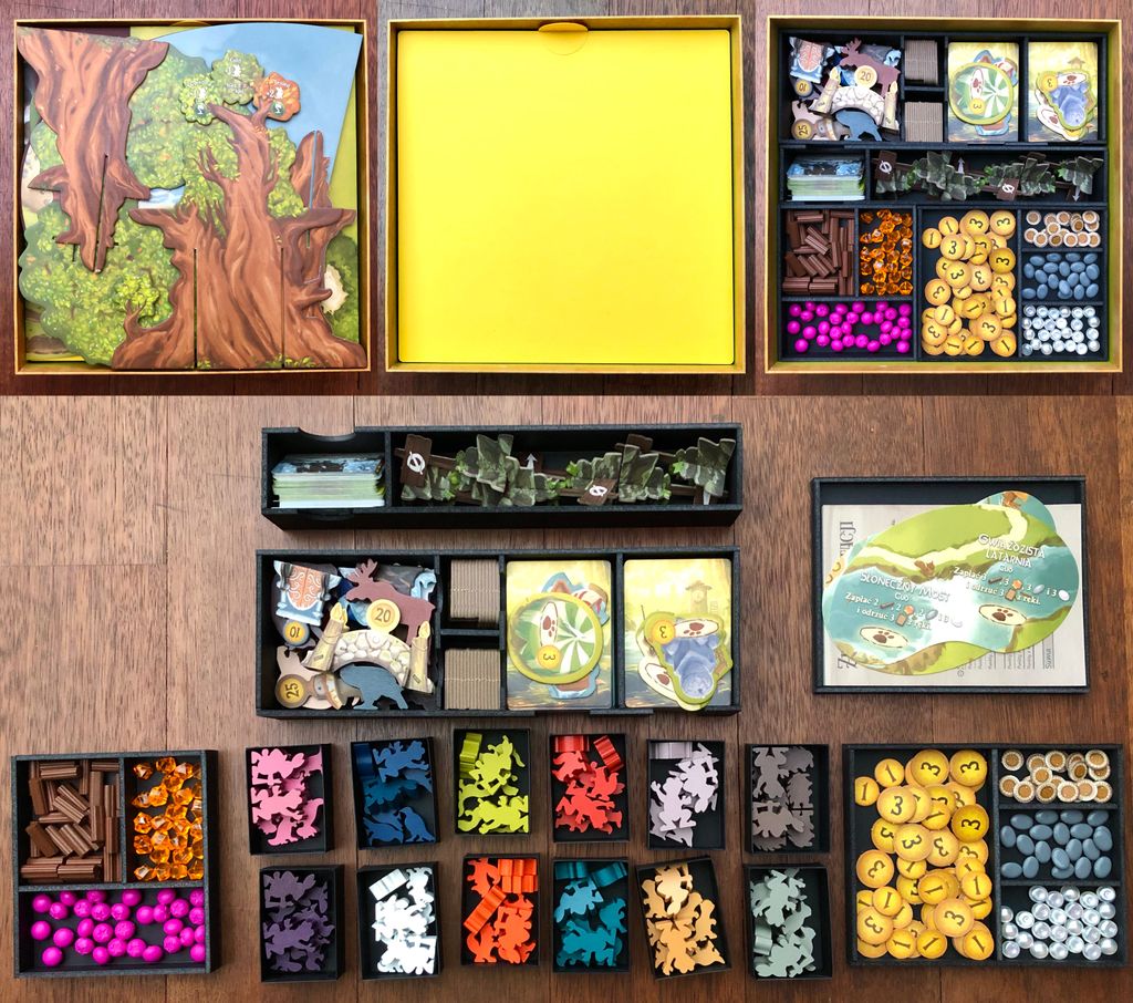 Insert for the base game, Pearlbrook, and Spirecrest. All in one box. Made out of 3 mm foam core and 300g cardboard. — Photo by Hipopotam on BoardGameGeek