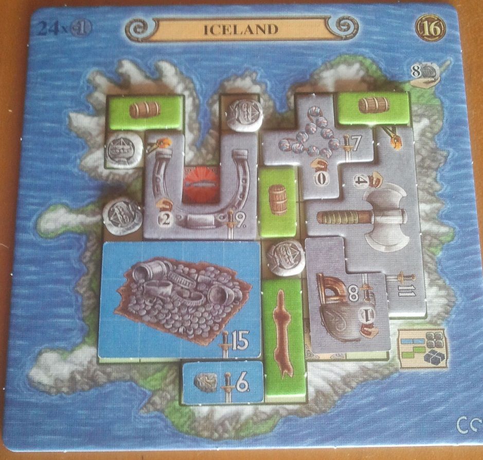 Iceland, completely filled — Photo by MiWi on BoardGameGeek