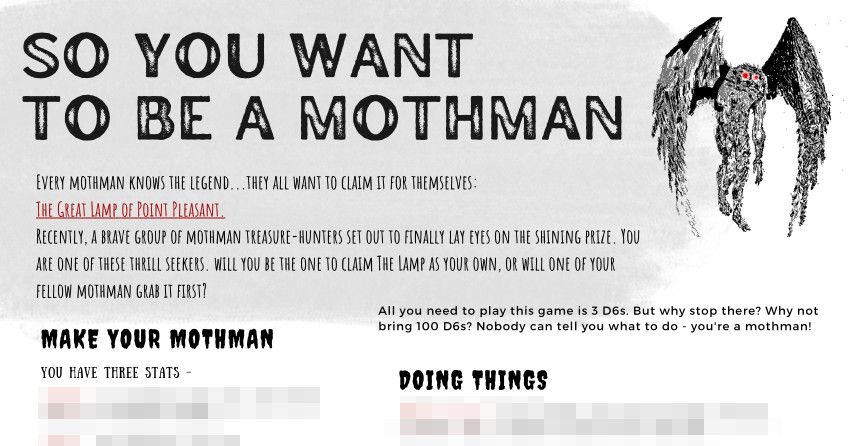 So You Want To Be A Mothman | RPG Item | RPGGeek