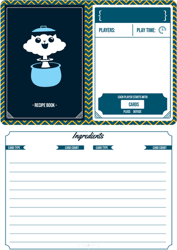 Recipes for Disaster - Custom card template | BoardGameGeek