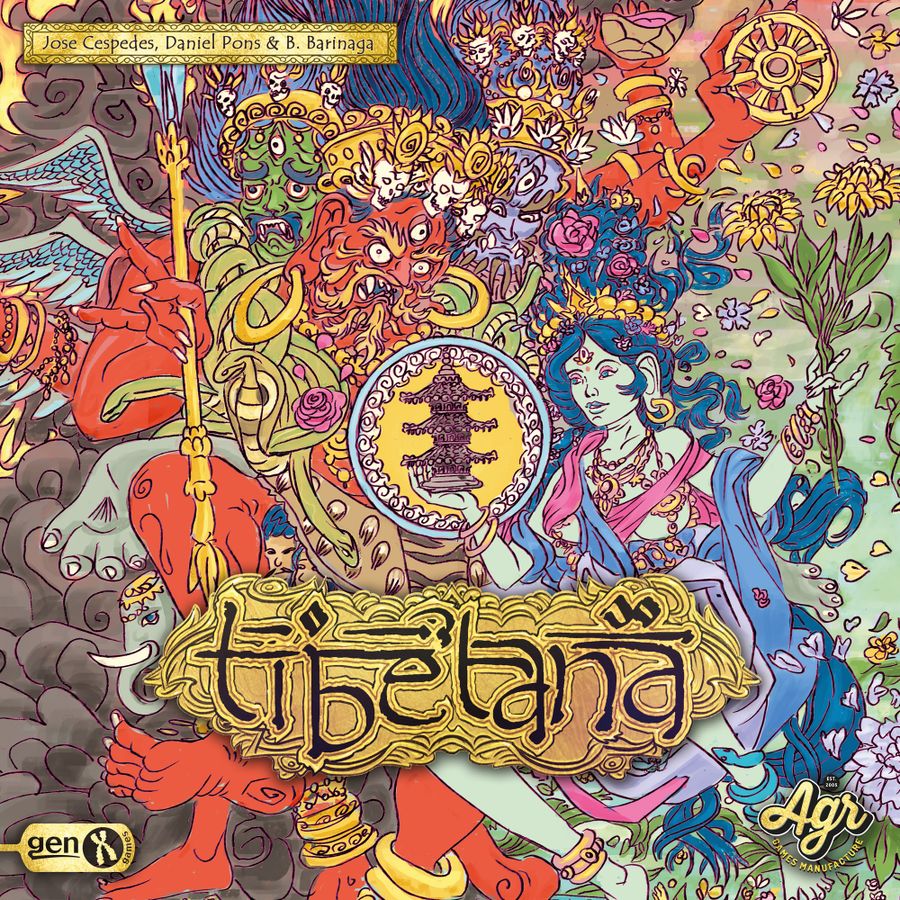 Tibetana gioco da tavolo strategico astratto per 2 giocatori - copertina ufficiale Musi Nasa Games
