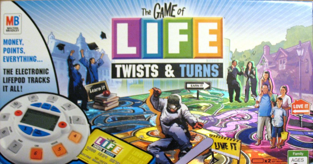 THE GAME OF LIFE TWISTS & TURNS MB MILTON BRADLEY GOOD USED