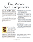 RPG Item: Free Arcane Spell Components