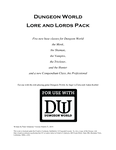 RPG Item: Dungeon World Lore and Lords Pack