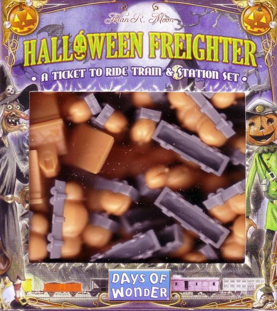 Ticket To Ride Halloween Freighter Train set New In Shrink Rare