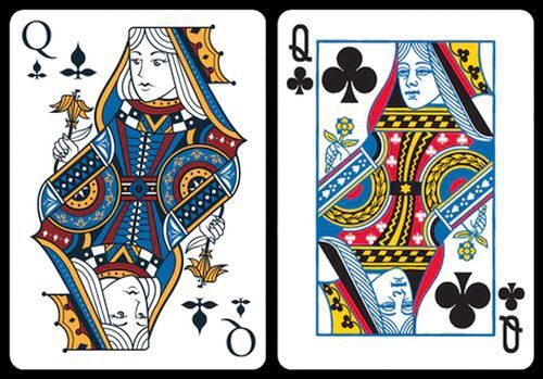playing card art style