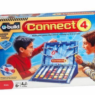 Hasbro U-Build IT Connect 4 Board Game Lego System Family Fun New
