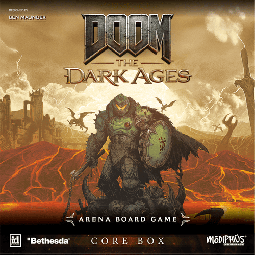 DOOM: The Dark Ages | Arena 보드 게임, Modiphius Entertainment — 표지(출판사 제공 이미지)
